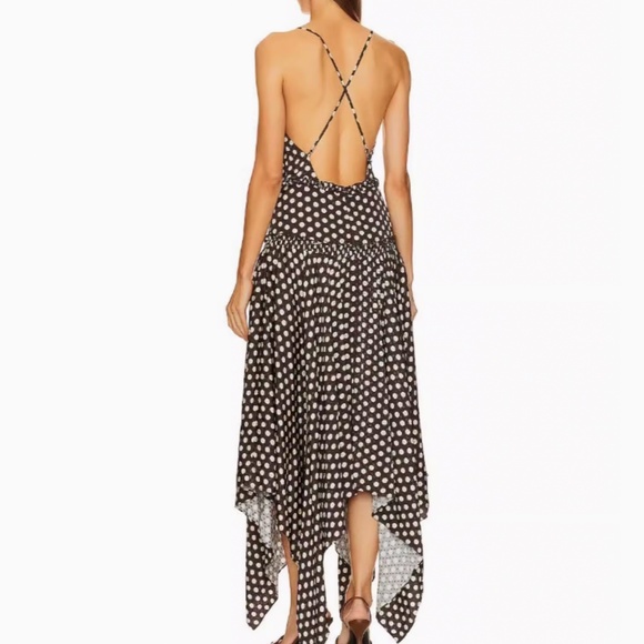 COPY - L'Academie Vara Midi Dress - Chocolate Polka Dots - Picture 3 of 4